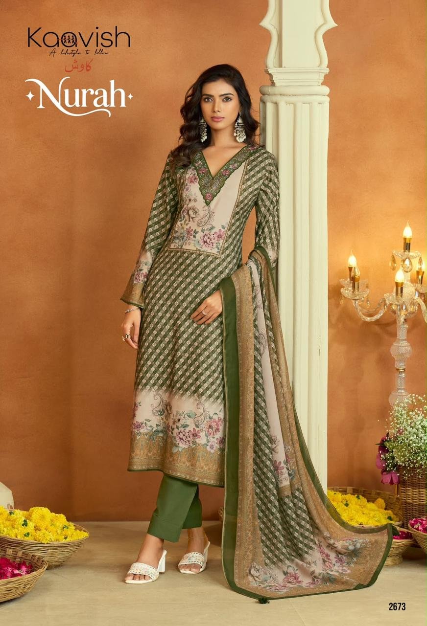 Kaavish Trends Nurah Winter Collection Pure Pashmina Suit 2673