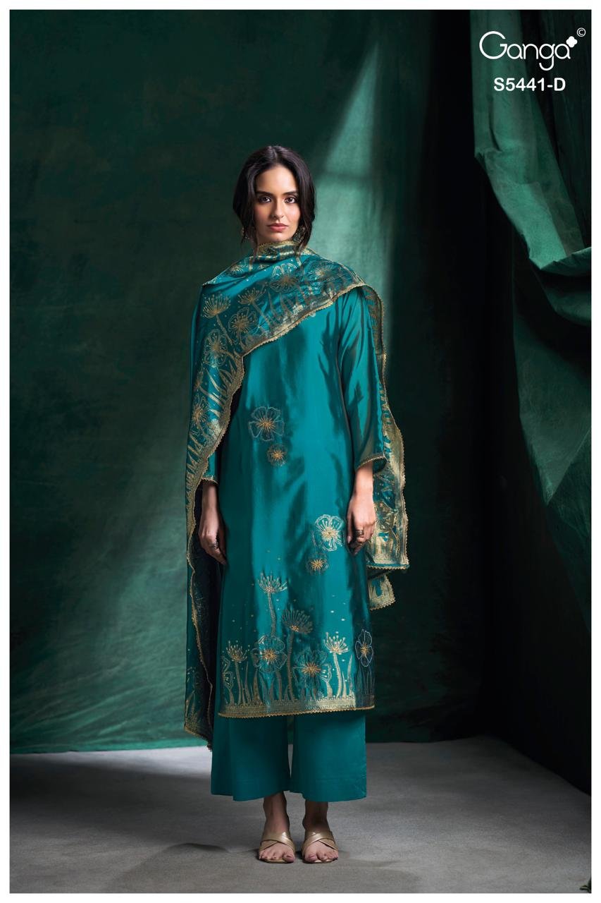 Ganga Fashion Rhona S5441 Premium Pure Viscose Silk Kurta Set S5441-D