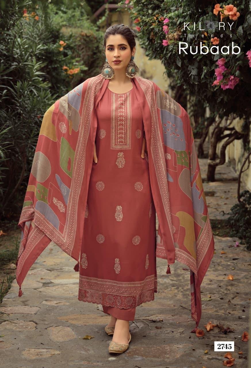 Kilory Trends Rubaab Pure Viscose Pashmina Suit 2745
