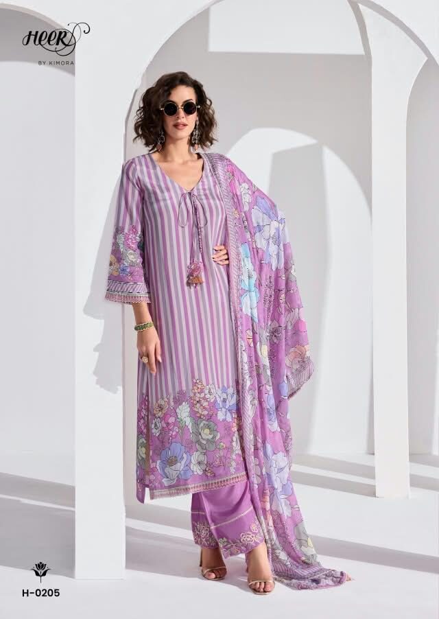 Kimora Fashion Heer Lover Pure Pashmina Suit H-0205 - Image 3