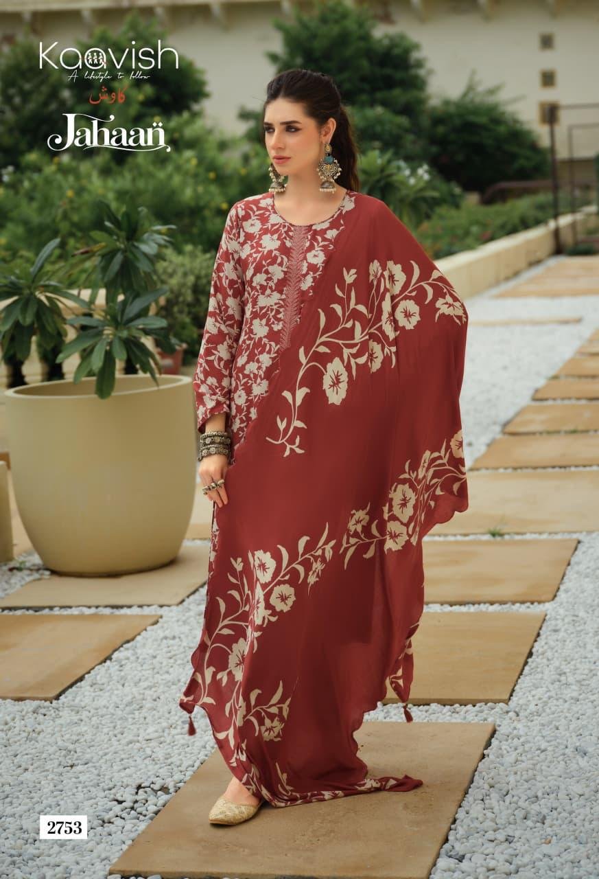 Kaavish Trends Jahaan Pure Viscose Pashmina Suit 2753