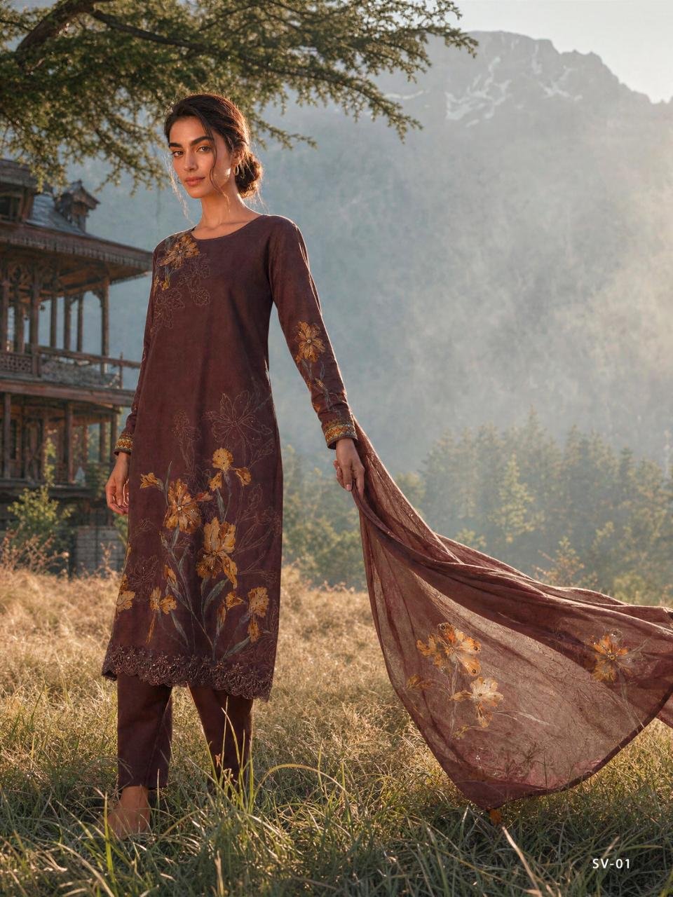 Varshaa Fashion Savannah Winter Collection Pashmina Kurta SV-01