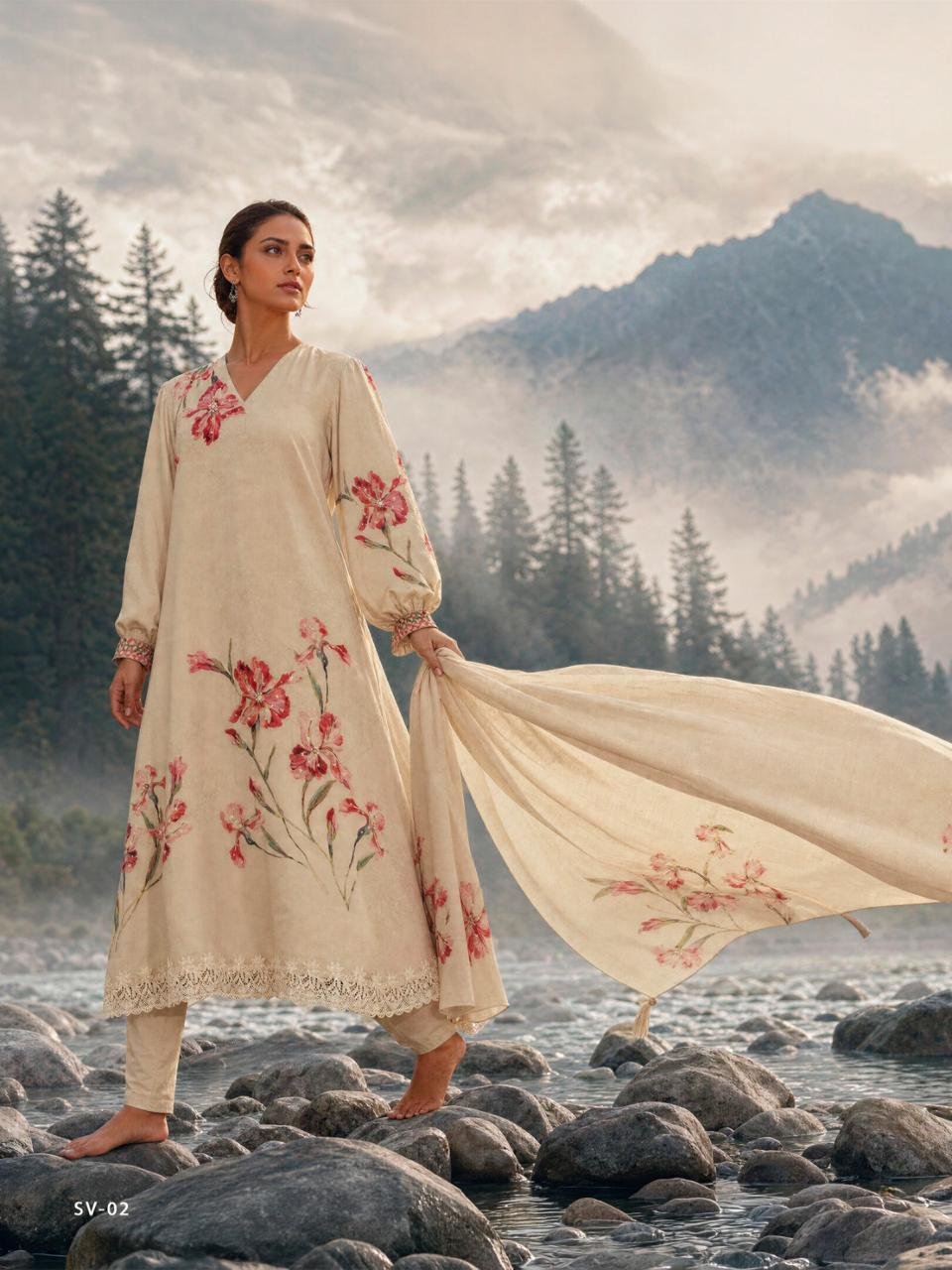 Varshaa Fashion Savannah Winter Collection Pashmina Kurta SV-02