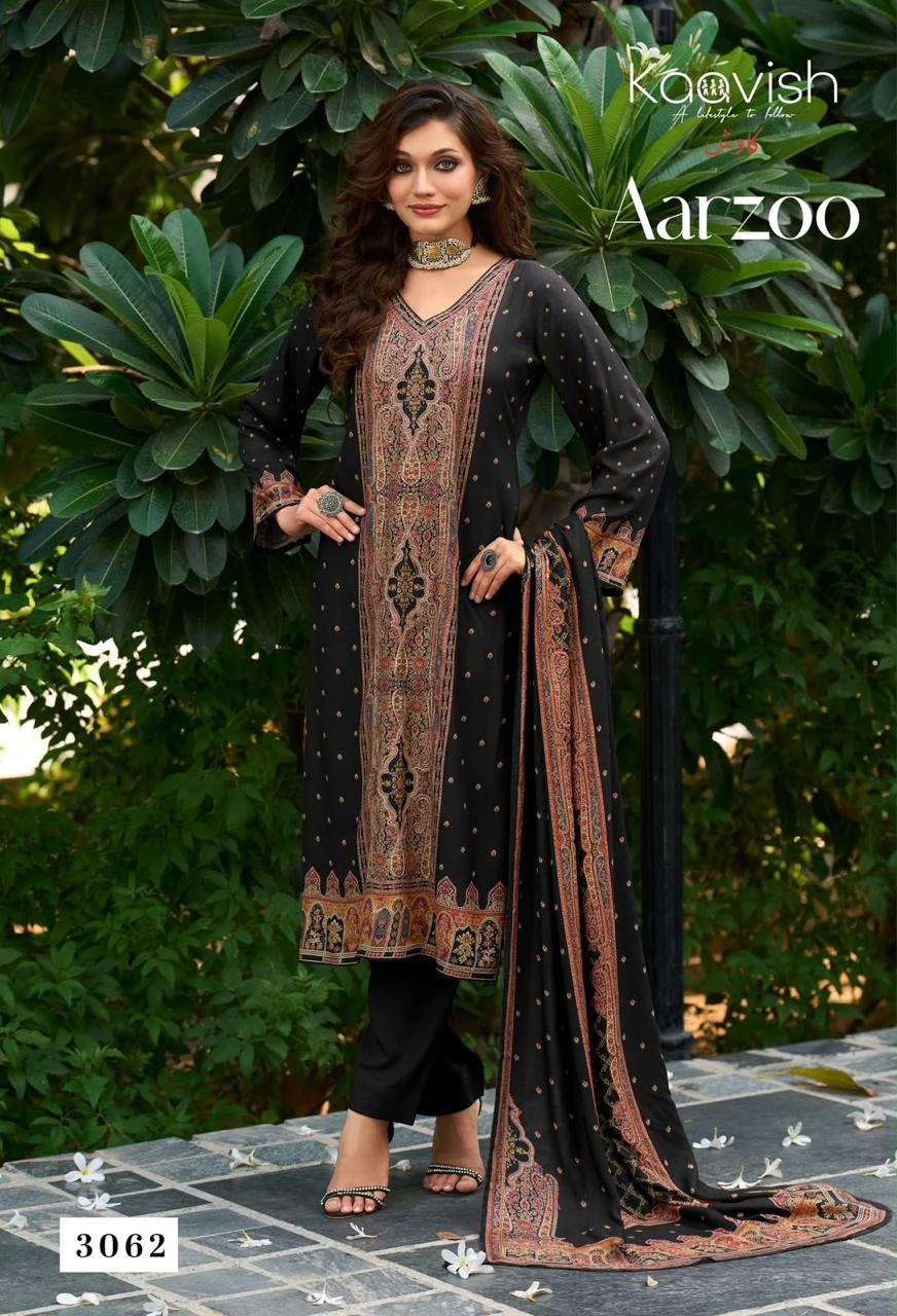 Kaavish Trends Aarzoo Pure Viscose Pashmina Digital Print Suit 3062