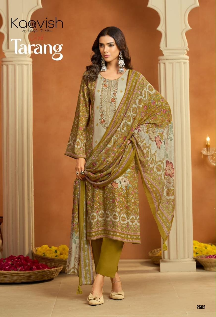 Kaavish Trends Tarang Pure Viscose Pashmina Digital Print Suit 2682
