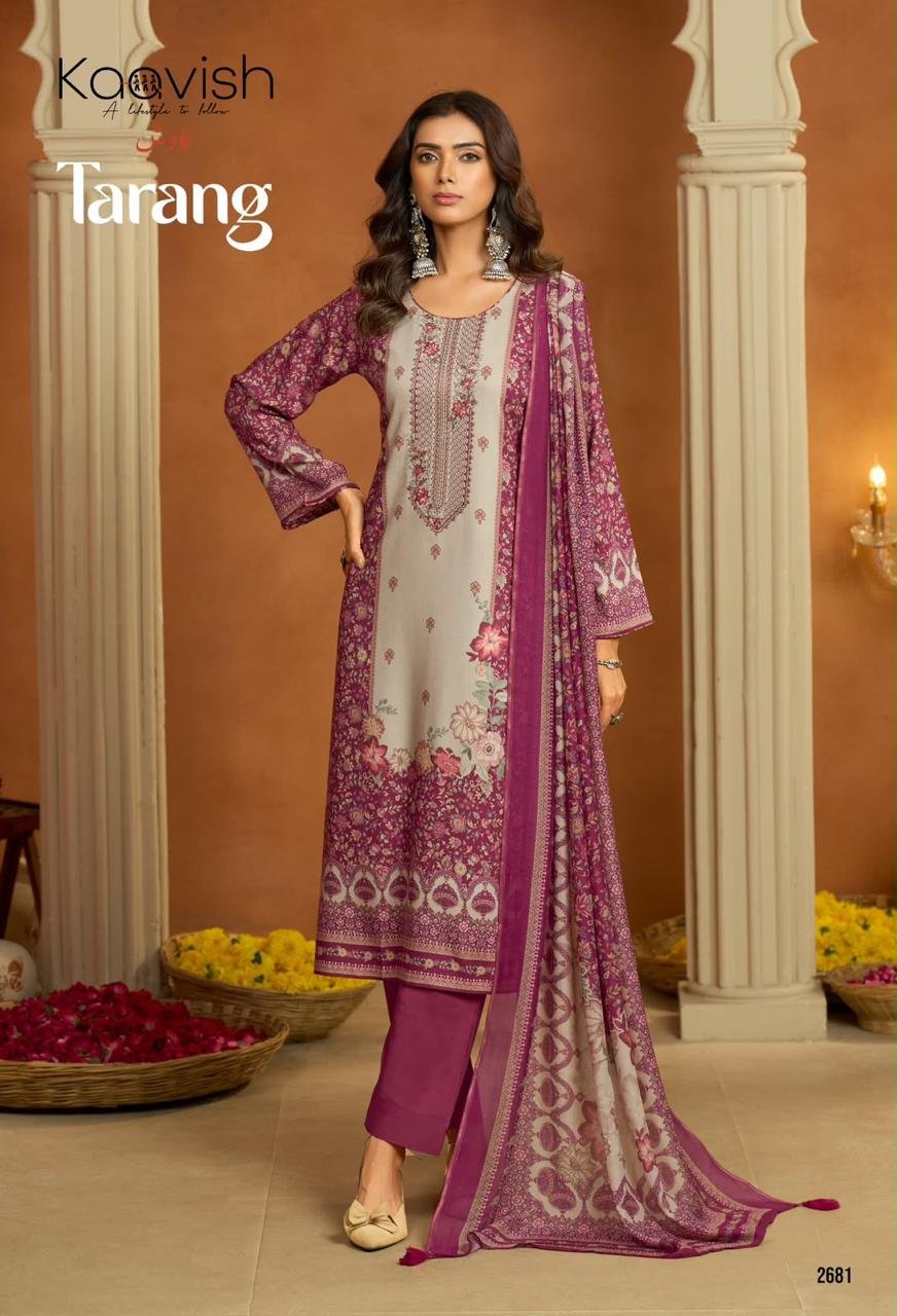 Kaavish Trends Tarang Pure Viscose Pashmina Digital Print Suit 2681