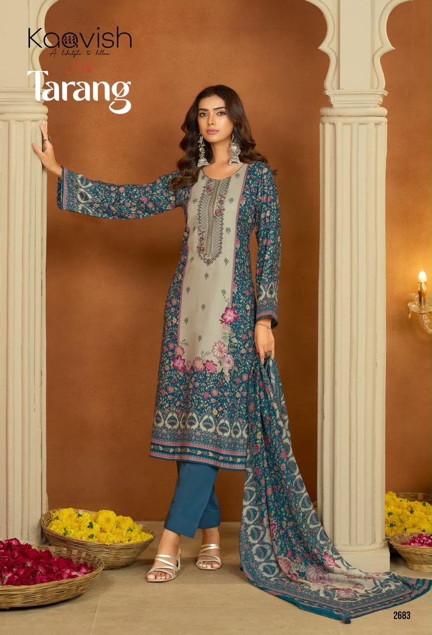 Kaavish Trends Tarang Pure Viscose Pashmina Digital Print Suit 2683