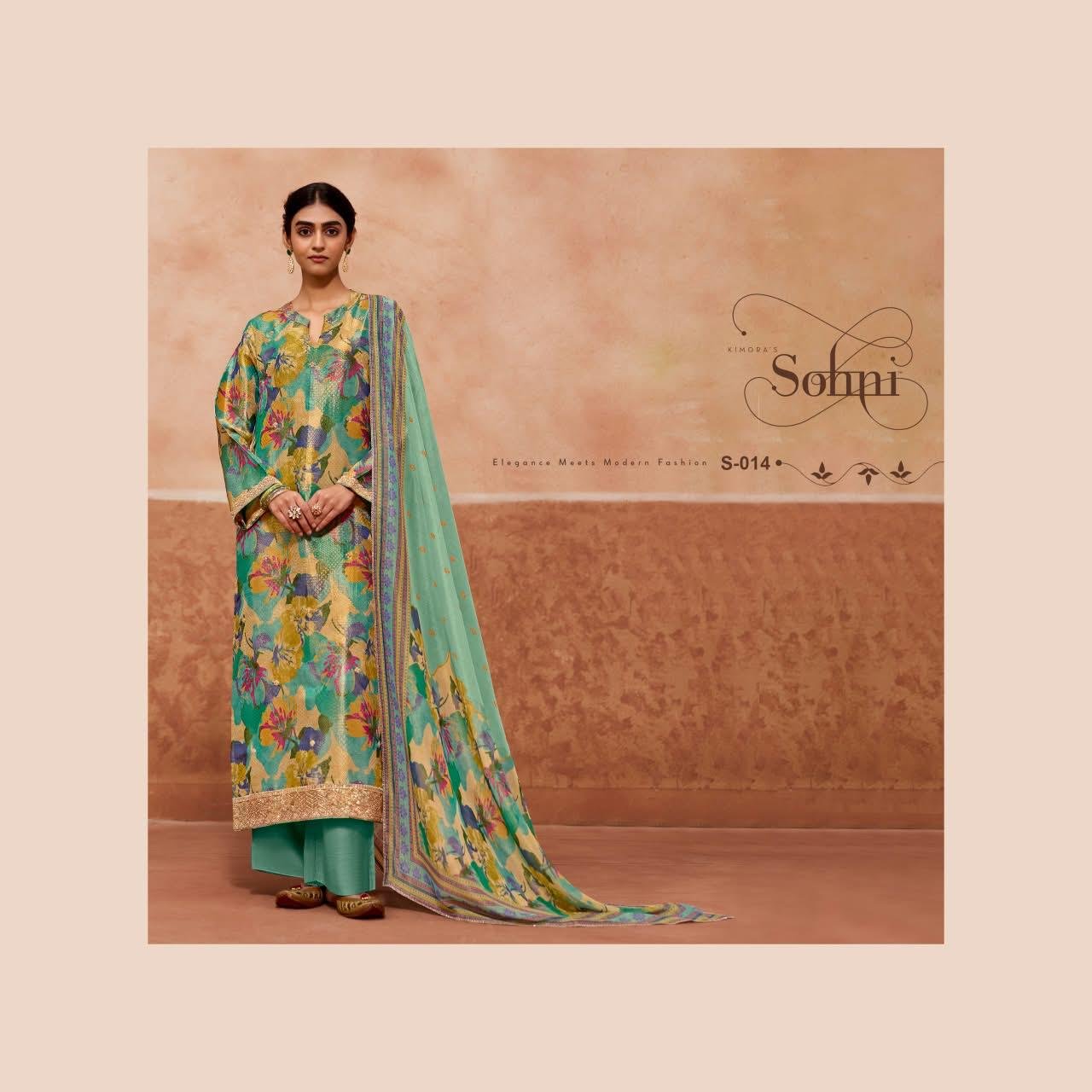 Kimora Fashion Sohni Lashkara Pure Kanjivaram Silk Kurta Set S-014
