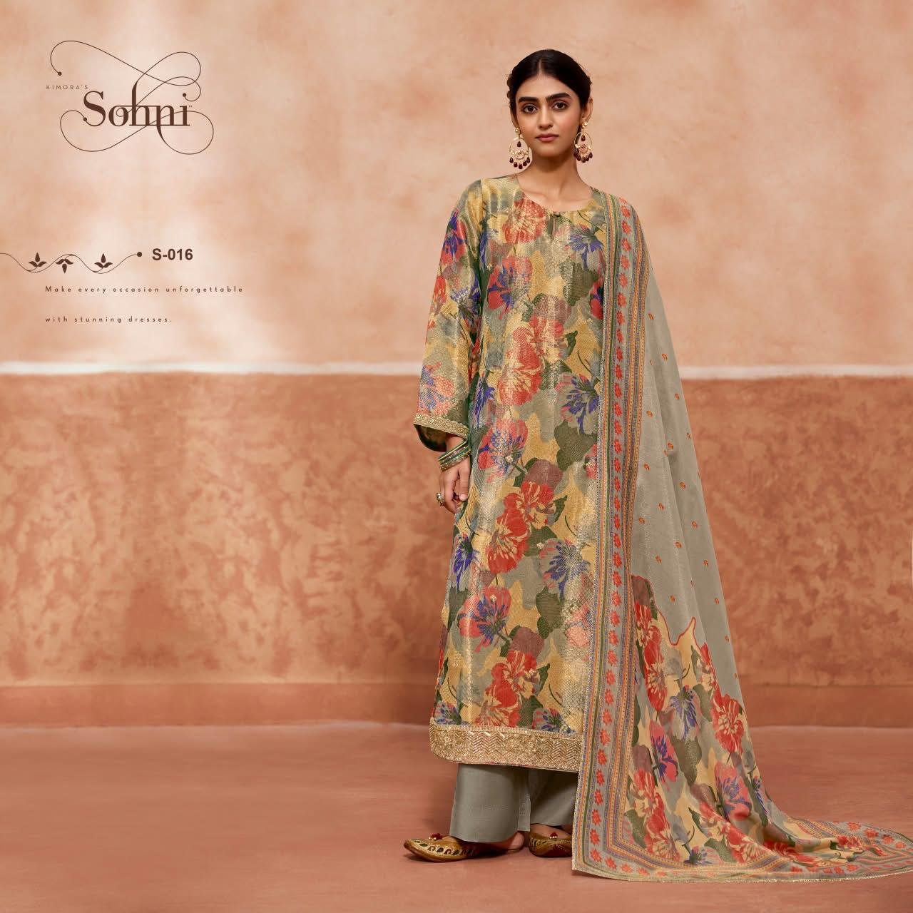 Kimora Fashion Sohni Lashkara Pure Kanjivaram Silk Kurta Set S-016