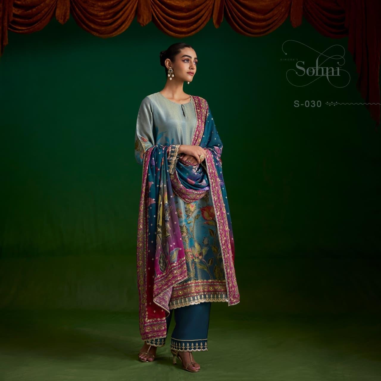 Kimora Fashion Sohni Sufi Pure Zari Silk Kurta Set S-030
