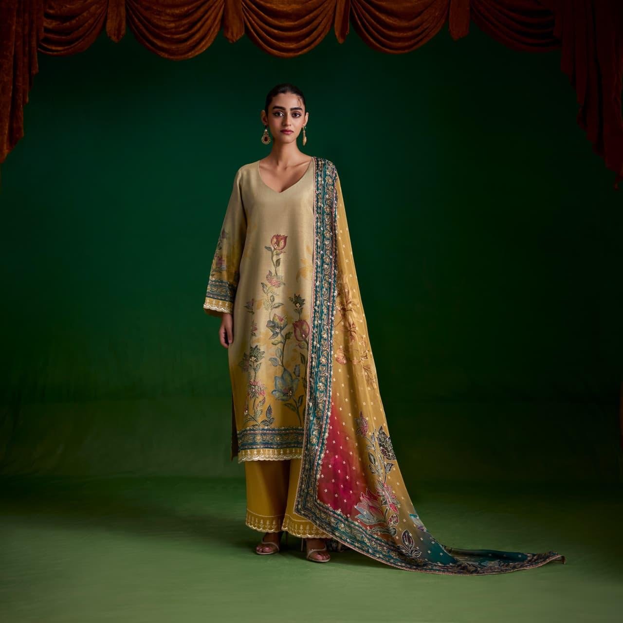 Kimora Fashion Sohni Sufi Pure Zari Silk Kurta Set S-032