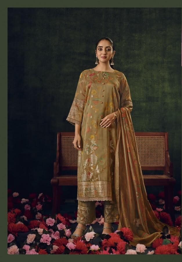 Jay Vijay Prints Kalika Pure Tissue Digital Print Suit 11562