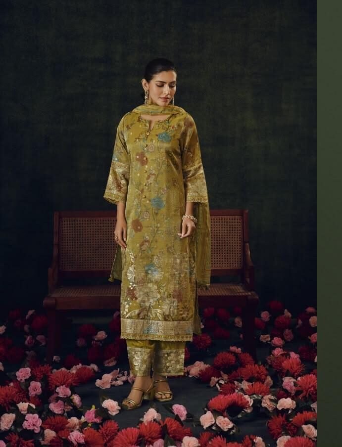 Jay Vijay Prints Kalika Pure Tissue Digital Print Suit 11566