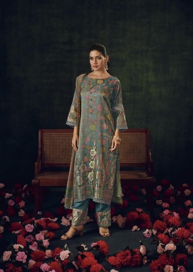Jay Vijay Prints Kalika Pure Tissue Digital Print Suit 11564