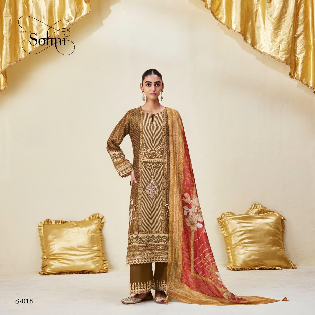 Kimora Fashion Sohni Ambi Pure Zari Silk Suit S-018