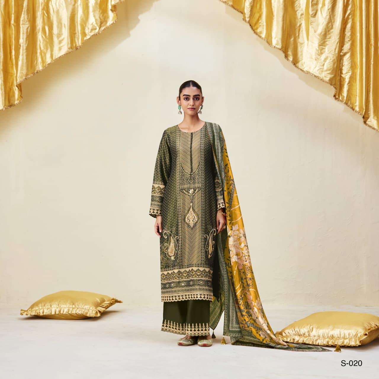 Kimora Fashion Sohni Ambi Pure Zari Silk Suit S-020