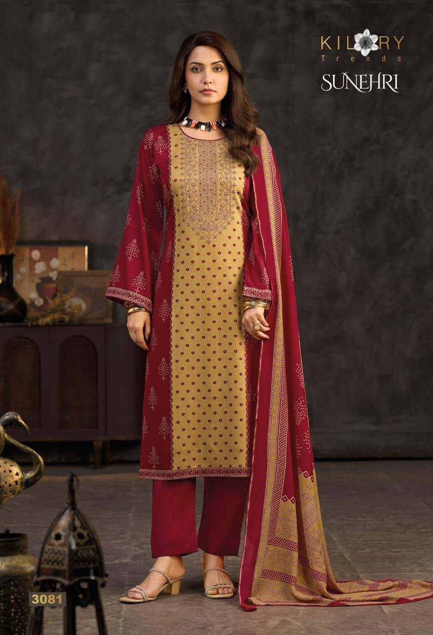 Kilory Trends Sunehri Pure Gajji Silk Suit 3081