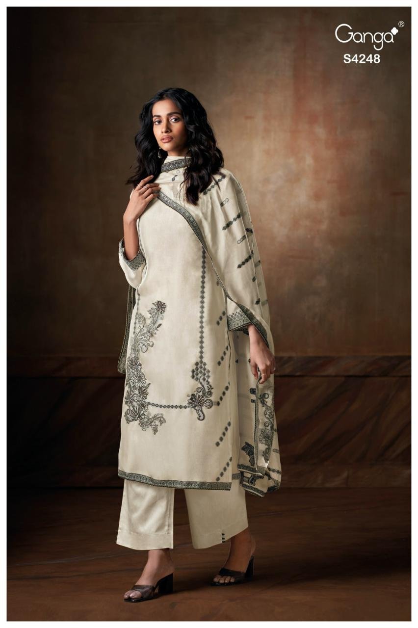 Ganga Fashion Kavira Premium Pure Silk Kurta Set S4248