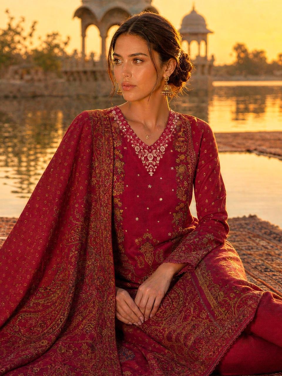 Varshaa Fashion Mehraya Viscose Muslin Suit MH-04 - Image 2