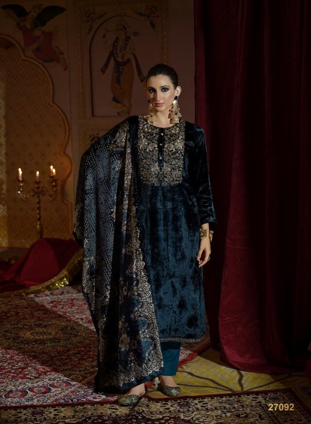 Ibiza Lifestyle Rang-E-Rooh Pure Viscose Velvet Suit 27092